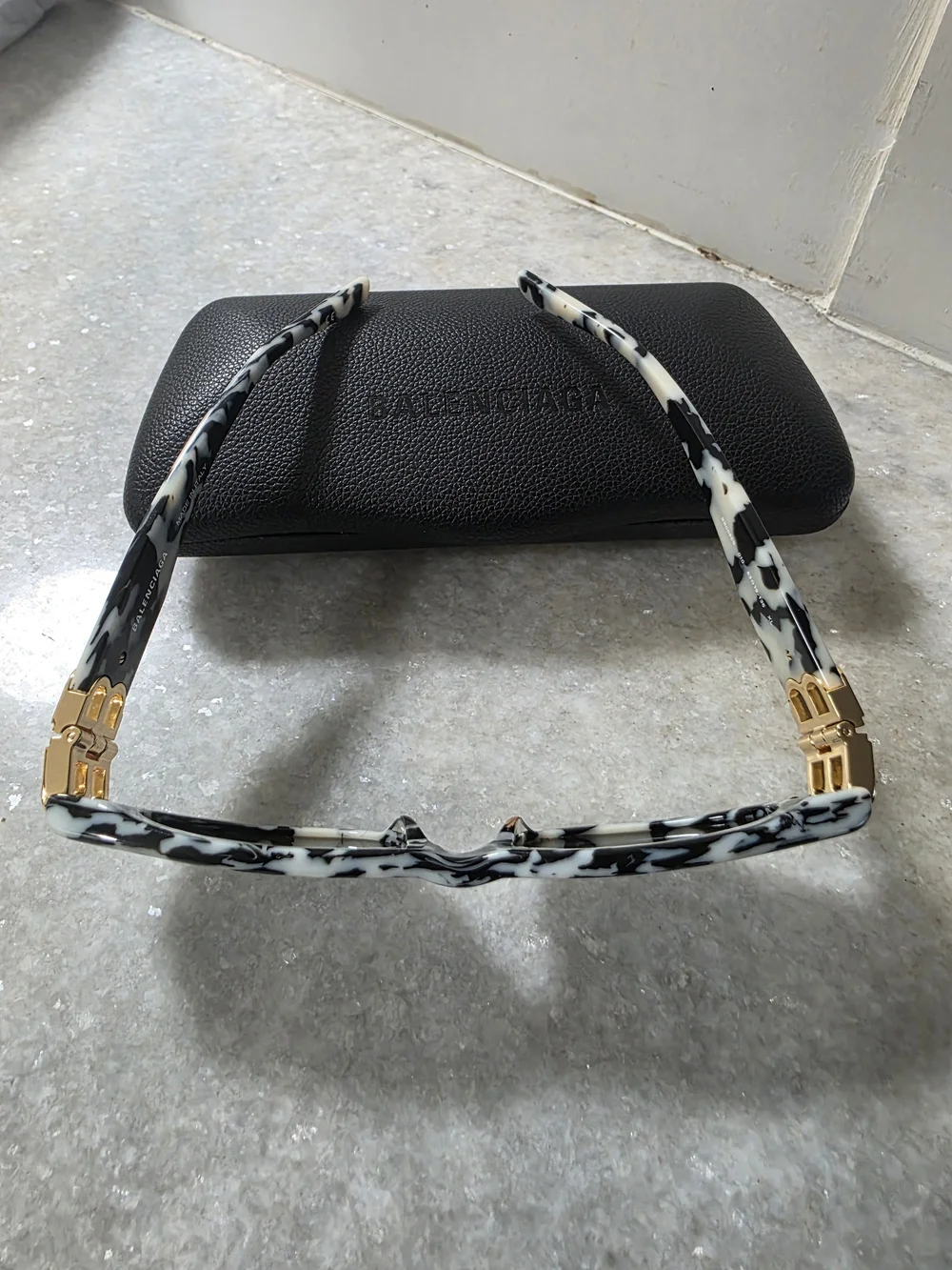 Balenciaga Cat Eye Havana Gold Grey Sunglasses